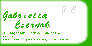 gabriella csernok business card